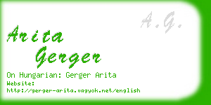 arita gerger business card